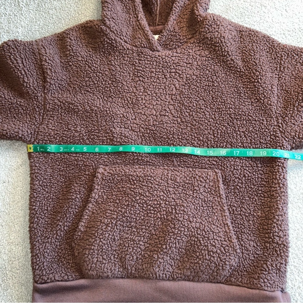 American Eagle Outfitters Brown Sherpa Hoodie size small - Picture 5 of 5